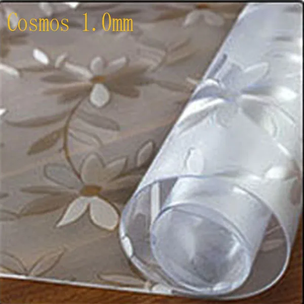 thumbnail image 1 of Mantel de PVC transparente de 1,0 mm, resistente al agua, para mesa, para sala de estar, cocina, de vidrio, suave, 1 of 5