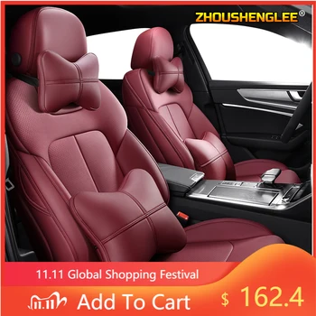 

ZHOUSHENGLEE Custom leather car seat cover For Ford Everest Territory Explorer Mustang Ranger Automobiles Seat Covers cars seat