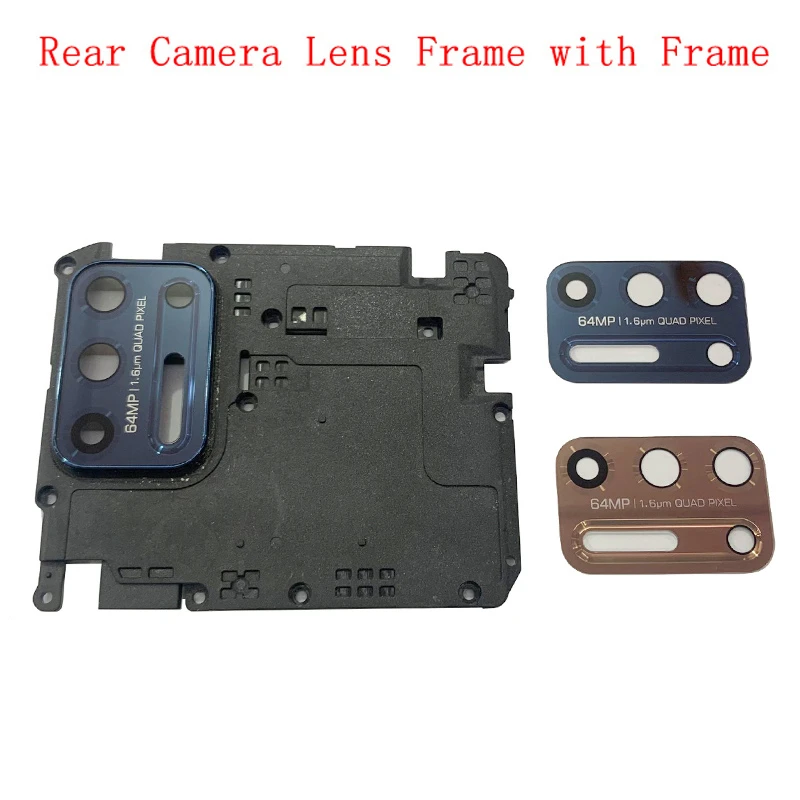 Rear Back Camera Lens Glass with Frame Holder For Motorola G9 Plus Repair Spare Replacement Parts best phone camera lens
