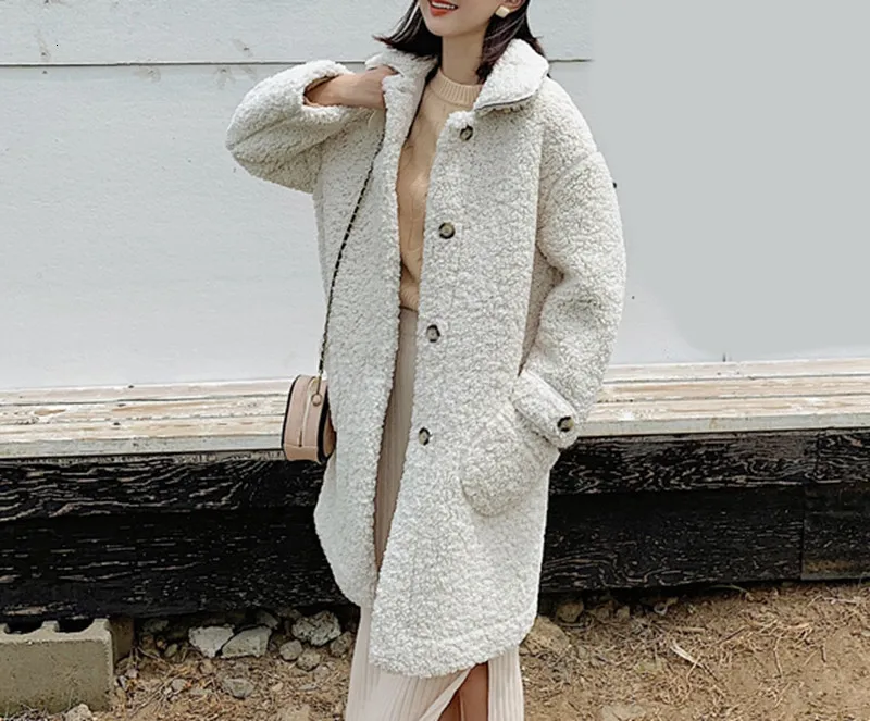 RealShe зимнее женское пальто с отложным воротником, с длинным рукавом, на пуговицах, с карманами, шерстяные пальто и куртки для женщин, Осеннее теплое шерстяное пальто для женщин