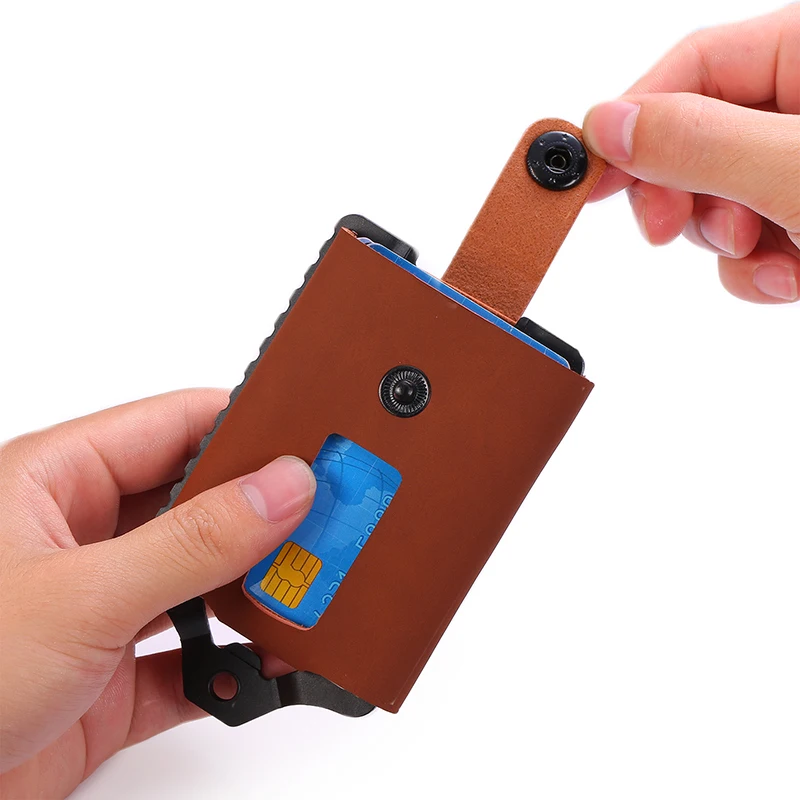 DIENQI 2020 Новый Rfid держатель для карт мужские кошельки тонкие мини смарт из