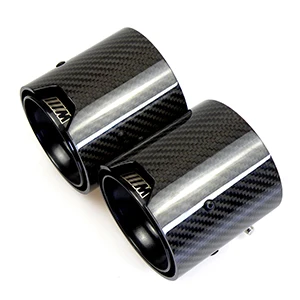 2 шт. углеродное волокно Akrapovic exhut советы для BMW F87 M2 F80 M3 F82 F83 M4 прямой крой Универсальный Fit выхлопной трубы наконечник