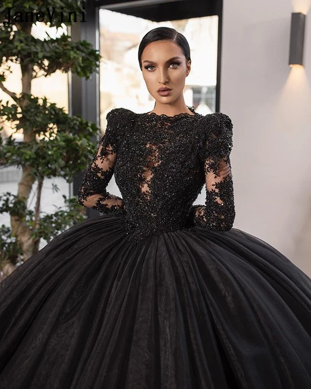 2020-Latest-Luxury-Heavy-Beaded-Long-Sleeve-Tiered-Skirt-Ball-Gown-Evening-Dress-with-Padded-Shoulder (1)_副本