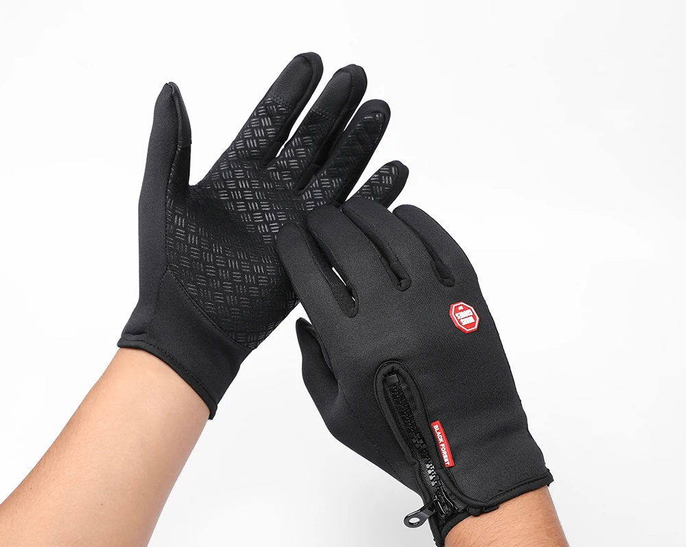 Зимние Мотоциклетные Перчатки Водонепроницаемые сенсорные для kawasaki z1000 2007 636 vn 1500 z1000 2008 zx6r 2006 er6n заездов перчатки с подогревом - Цвет: Black