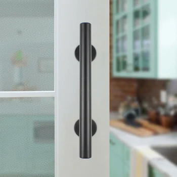 

Hardware Sliding Barn Wooden Door Handle Set With Screw Pull And Push Cast Iron