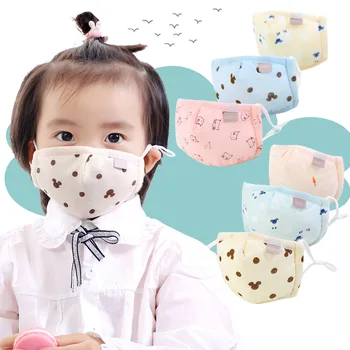 

3Pcs Dust Face Mouth Reusable Breathable Cotton Protective Children Kid Cartoon Mouth Face Printed Cotton Soft