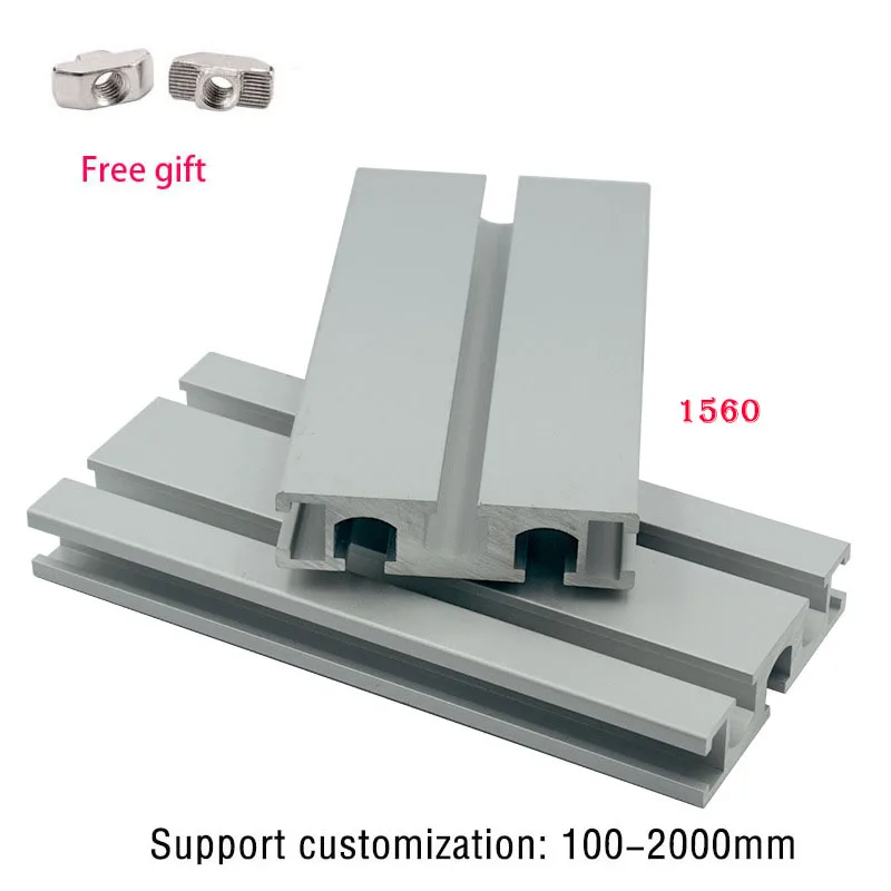 Alumínio Perfil Extrusão Frame para Cnc Retângulo Prata Câmera Slider Móveis Impressora 1pc 1560 300 mm 500 mm