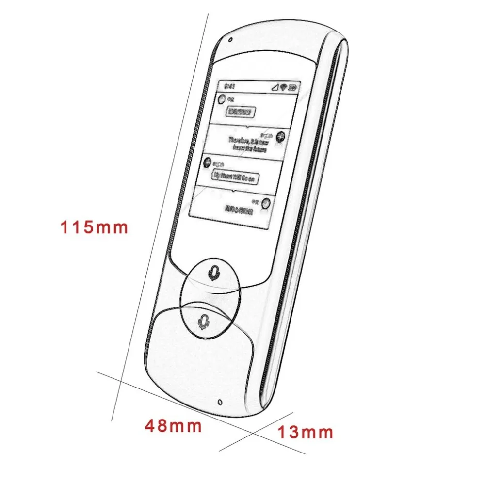 Интеллектуальный офлайн-переводчик поддерживает 41 язык путешествия за рубежом учитесь офлайн-переводчик записывающий перевод