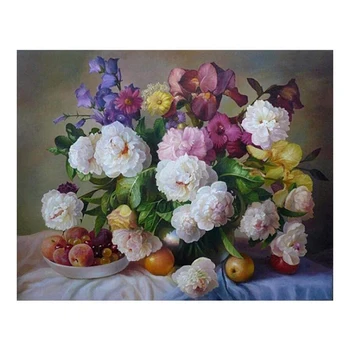 

Painted Painting Roll Up A Thousand Piles of Snow DIY Digital Oil Painting Handmade Oil Painting with Frame