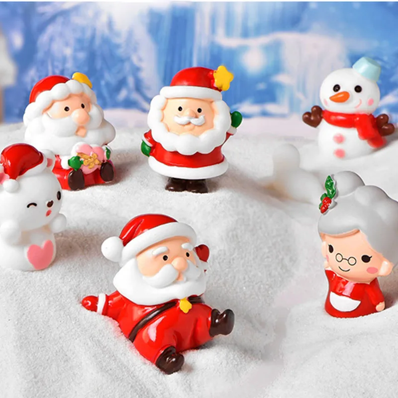 Mini Christmas Snowman Ornaments,cute Cotton Clothes Santa Claus Interior  Figurines,holiday Gifts Micro Landscape Decoration Car Interior Table  Accessories - Temu