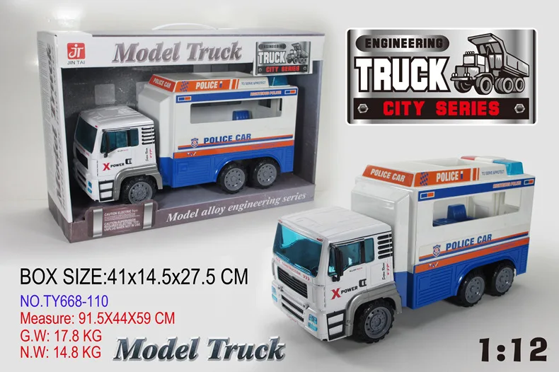

1: 12 Large Alloy Inertia Engineering Vehicle Model Engineering Police Car Model Children'S Educational Toy