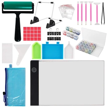 

A4 Diamond Painting Kits,Dimmable Light Brightness Table Best for Partial & Full Drill Drill Diamond Painting.