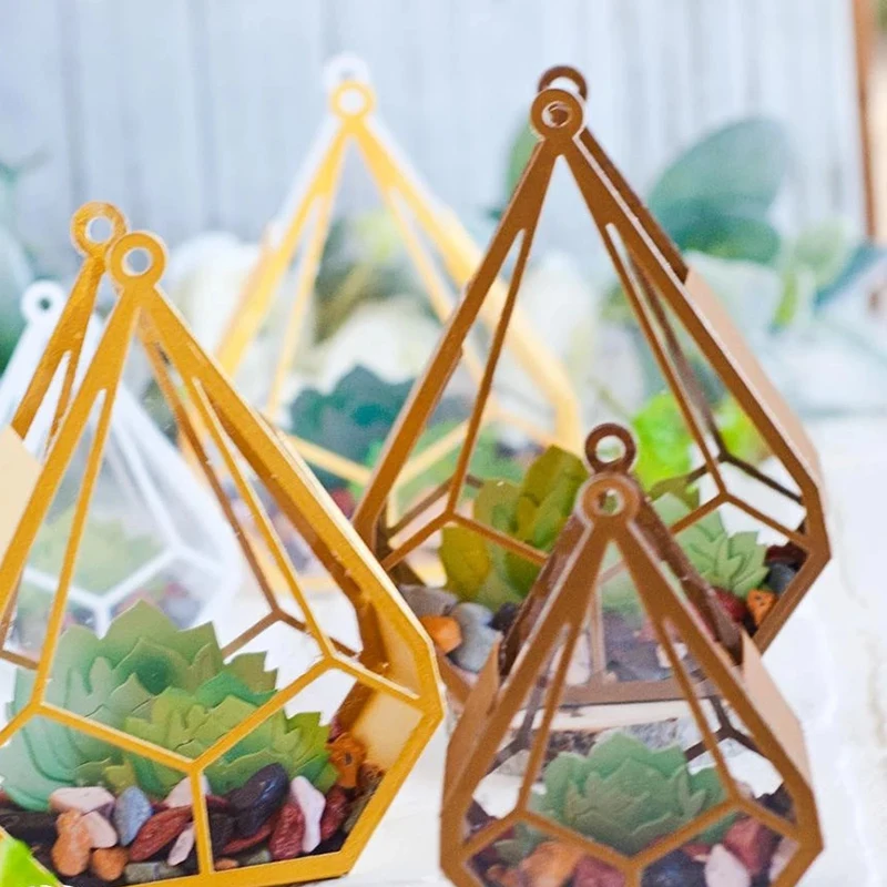 

Terrarium Succulents Flower Mini Cards Cutting Dies for Scrapbooking and Cards Making Embossing Craft Dies