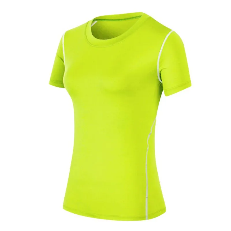Для женщин Фитнес дышащие, предотвращающие потливость короткий рукав свободные Йога джогонг Футболка спортивная тренировочная футболка для бега Новинка