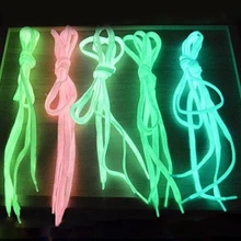5 шт. светящиеся шнурки кеды плоские шнурки Простые Модные светящийся в темноте-пятью цветными костюм белый/светло-желтый/зеленый/розовый/светло-голубой