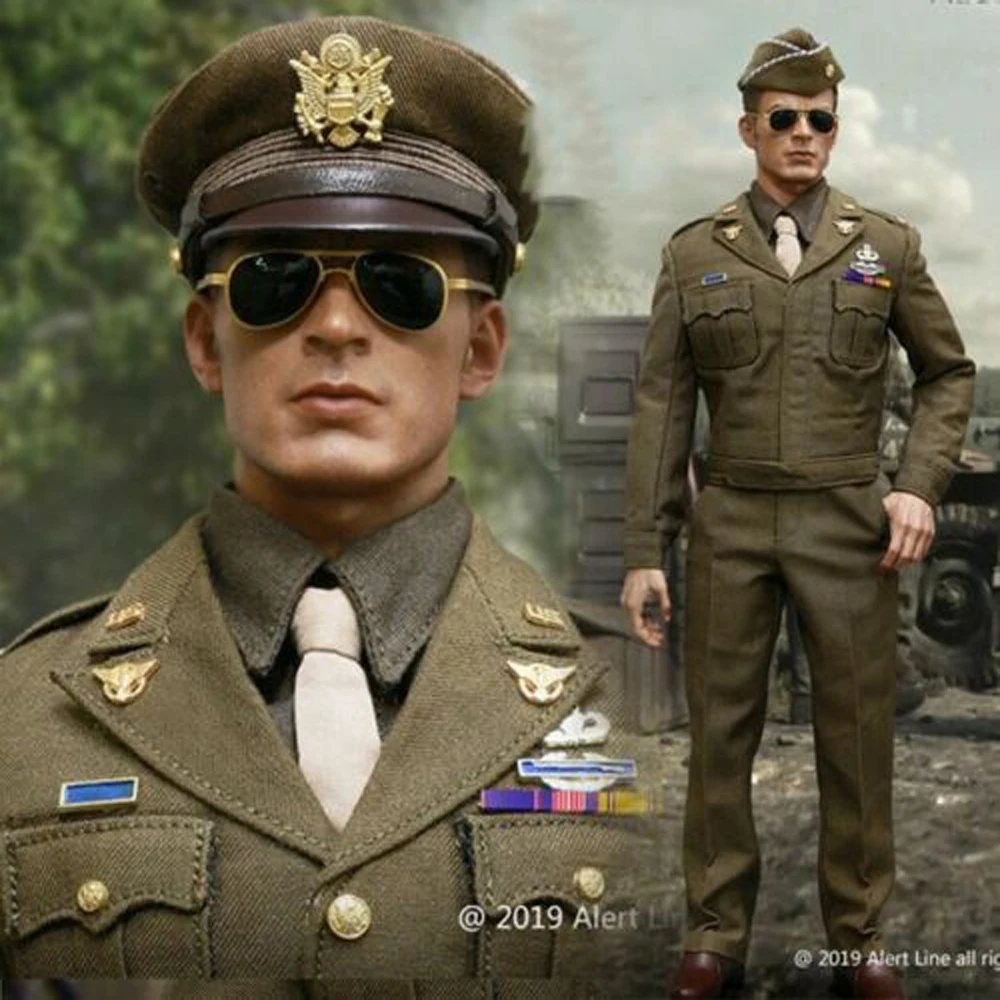 

Alert Line AL100028A/B 1/6 Captain America WWII Army Officer Uniform Soldier Figure Clothes