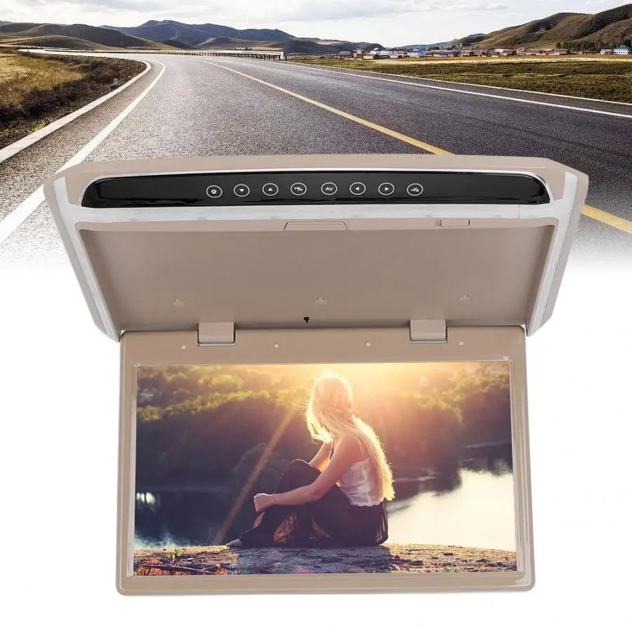 Автомобильный авто 15.6in TFT потолочный крыша видео 1080P HD монитор экран USB TF HDMI медиа плеер автомобильный монитор