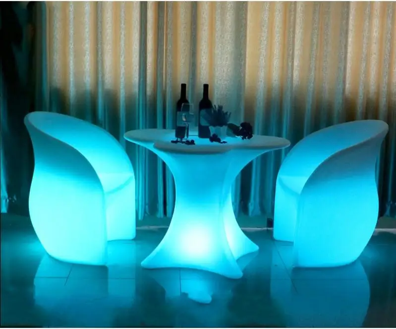 LED Rechargeable lilluminated Leisure Chair Armchair glowing led bar chair Living Room Furniture bar disco Salon supplies