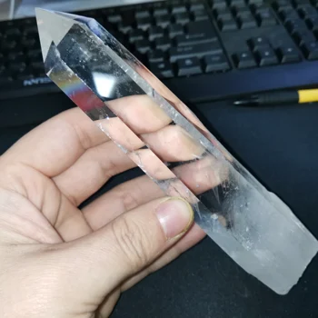 

165mm Natural Healing Rough Quartz Crystal Wand Reiki Quartz Crystal Point Products Christmas Decorations for Home