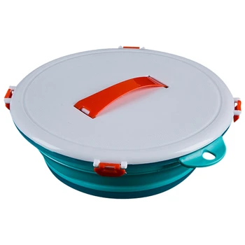 

Small Model-Folding Basin Telescopic Bowl Portable Bait Basin with Lid Wozi Basin Fishing Accessories