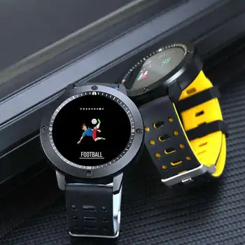 

Cf58 Smart Watch Ip67 Waterproof Activity Fitness Tracker Heart Rate Monitor Sports Men Women Smart Band(Black+Yellow)