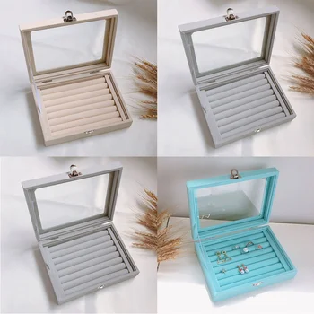 

Jewelry Display Stand Ring Earring Storage Box Carrying Case Jewelry Ring Display Box Tray Holder Storage Box Organizer