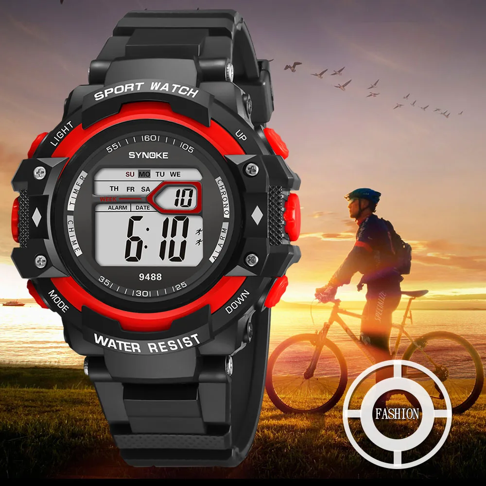 

SYNOKE Men Watches Waterproof New Fashion Casual LED Display Digital Outdoor Sports Watch Men Multifunction Wrist watches