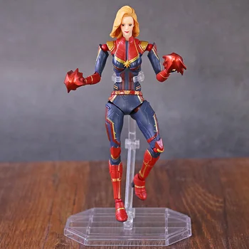 

Revoltech Captain Marvel Carol Danvers PVC Action Figure Collectible Model Toy Doll