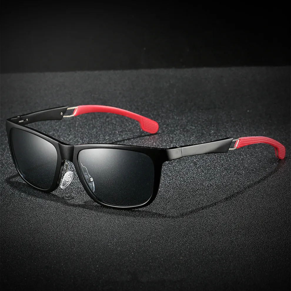 Акула парус поляризационные солнцезащитные очки для мужчин фирменный дизайн вождения солнцезащитные очки Квадратные очки для мужчин Высокое качество UV400