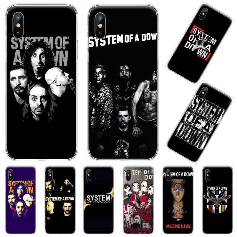 System Of A Down American Metal Band Phone Case for iPhone 11 12 pro XS MAX 8 7 6 6S Plus X 5S SE 2020 XR iphone 8 cardholder cases