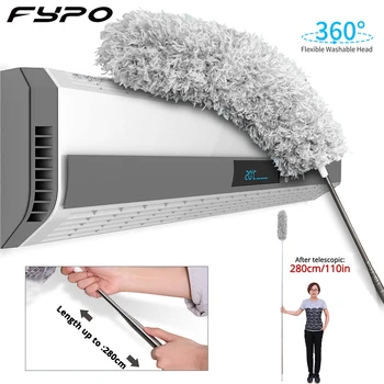 

Fypo Dust Cleaner Retractable Pole Static duster Gap Cleaning Tools Adjustable Microfiber Duster Brush Stretch Extend Duster