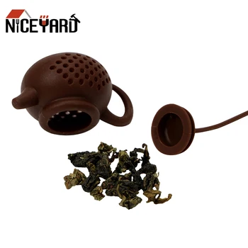 

NICEYARD Silicone Tea Strainer Herbal Filter Tea Bags Diffuser Empty Creative Teapot Shape Tea Infuser Teaware Tea Accessories