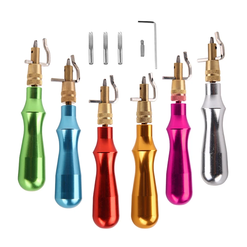 

RORGETO 140mm Sharp Leather Edge Beveler for Leather Craft Skiving Beveling Knife Cutting Hand Craft Tool Edge Cutter Practical