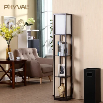 

Floor Lamp Modern decorative 4-storey storage floor lamp black white Family living room bedroom standard lamp Zipper switch E27