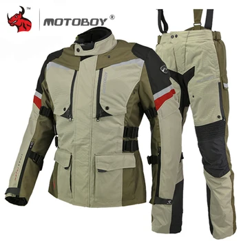 

MOTOBOY Waterproof Motorcycle Jacket Men Motocross Jacket Racing Riding Touring Motorcycle Suit With CE Protector For 4 Season