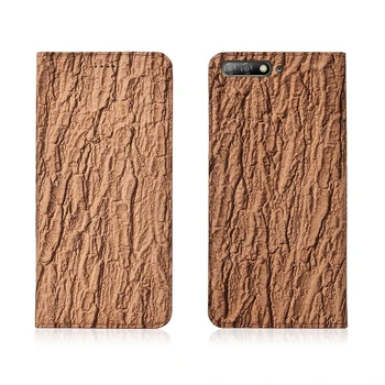 

Luxury Bark Pattern Genuine Leather Magnetic Flip Phone Case For Huawei Honor 7A/Huawei Honor 7C Phone Cover Card Slot Holder