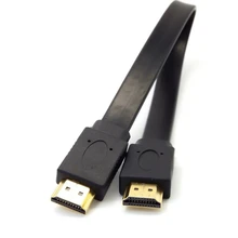 Wysokiej jakości kabel full HD krótki kompatybilny z HDMI obsługuje wtyk męski na męski płaski przewód 3D do audio wideo HD TV 30 cm 50 cm tanie tanio AEVYVKV Mężczyzna Mężczyzna nikd25 CN (pochodzenie) KABLE HDMI HDMI 1 4 Pakiet 1 PLASTIKOWA TOREBKA Nieekranowany Brak