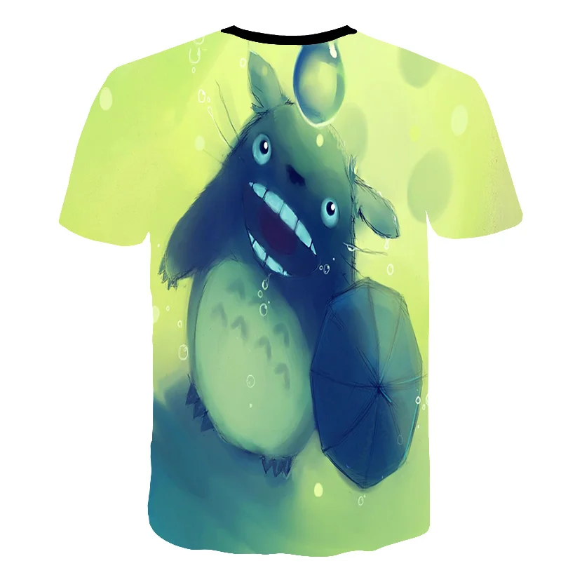 t-shirt cartoon	 Totoro T Shirt Kids Cartoon 3D Printing Harajuku Fashion Casual Boy Girl T-Shirt Summer Comfortable Short Sleeve  4-14T Tops Boys Girls