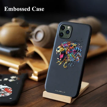 

for iPhone 11 Pro Max 11 Pro Case 3D Relief Embossed Tiger Carp Matte Soft Cover Official Cases for iPhone 11Pro Case Funda