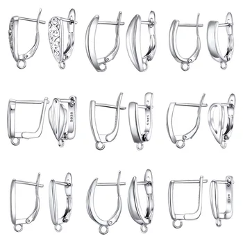 

Real 100% S925 Sterling Silver Findings Earrings Leverback Earwire Fittings Components Accessories Handmade Supplies