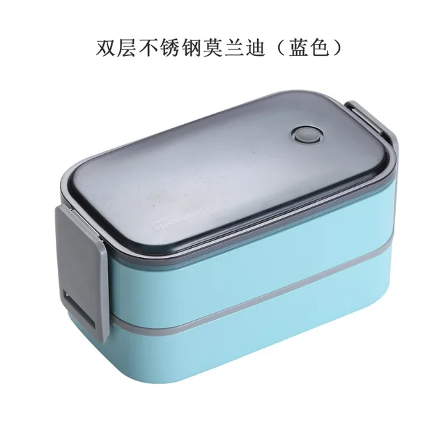 Elválasztott Többrétegű Bento Doboz Ebéddoboz Készlet Hordozható Szigetelő Hordó Rozsdamentes Acél Mikrohullámú Sütő Dedikált Irodai Munkás - Image 5