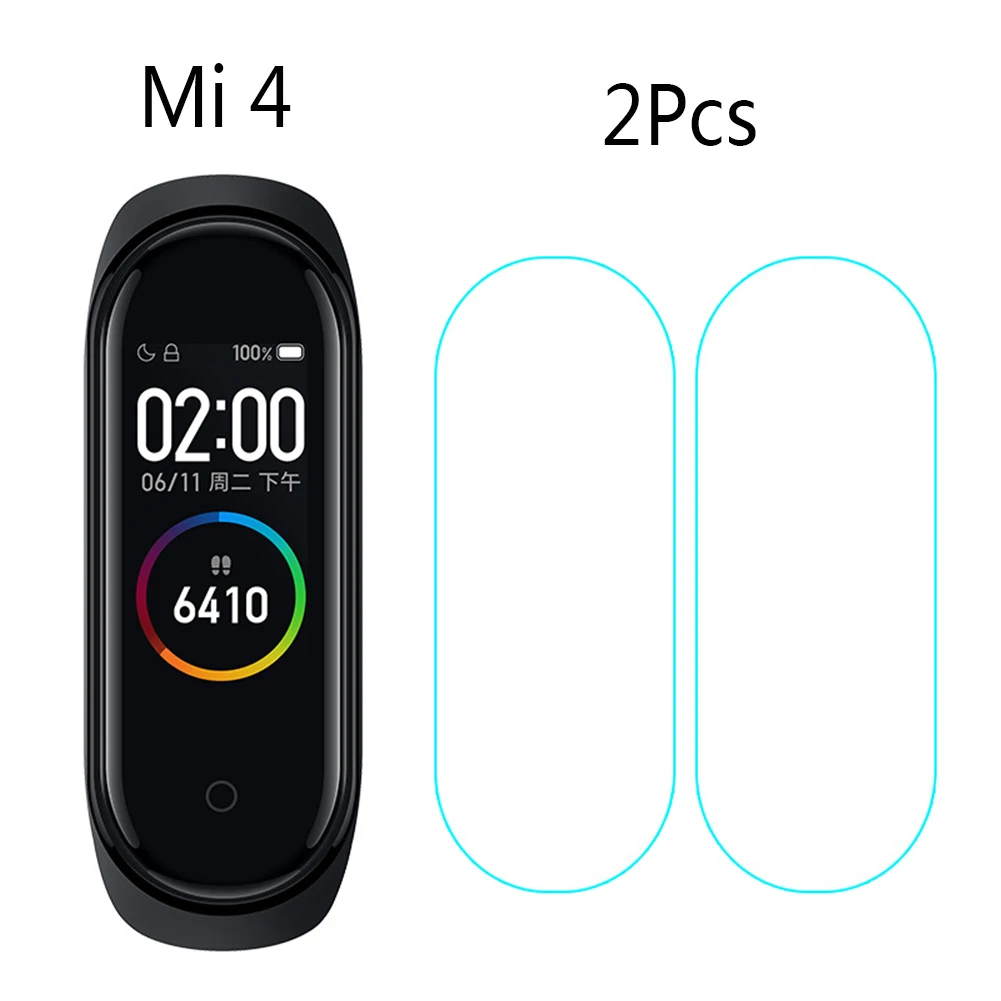 1/2/3/4/5 шт для Xiaomi mi группа 4 Экран протектор для mi band4 смарт-браслет полное покрытие ультратонкая защитная пленка - Цвет: 2