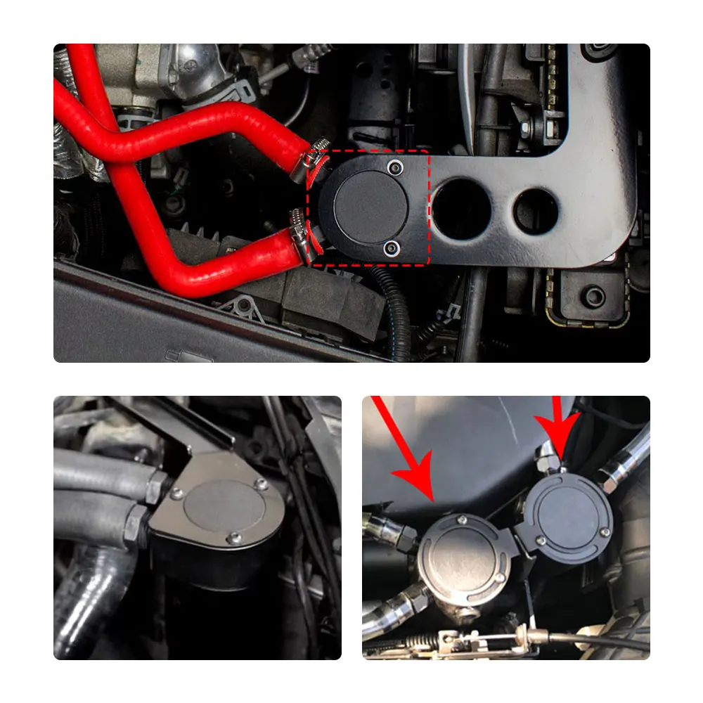 RYANSTAR Oil Catch Can Tank 2 / 3 Port with Removable Valve Fuel <br />Oil Separator Air Racing Universal Baffled-in Fuel Tanks from <br />Automobiles 