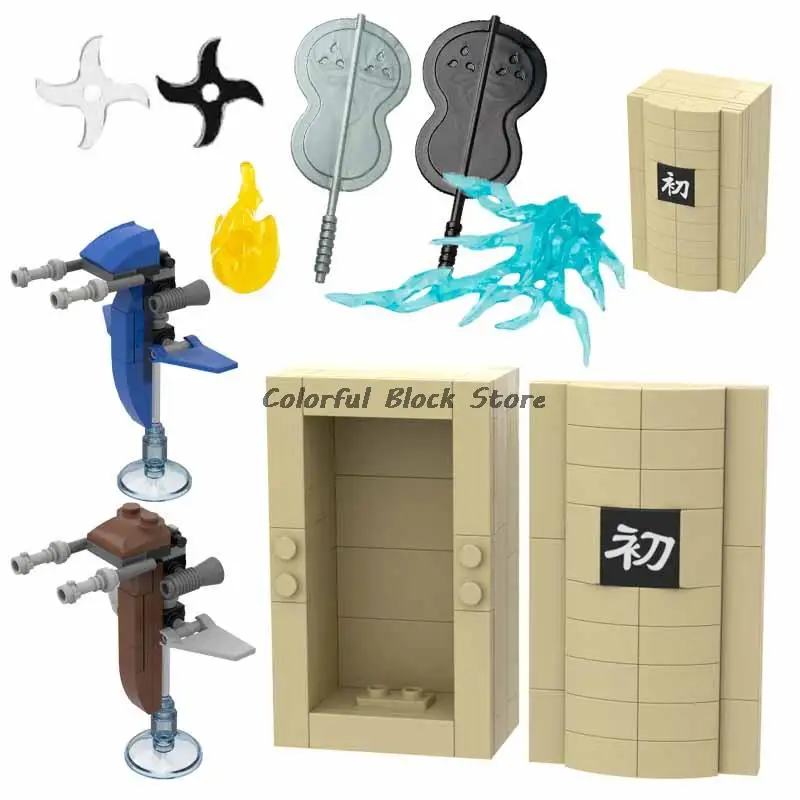 MOC Creativity Anime Movie Series Action Characters Small Box Weapon Accessories Building Blocks Puzzle Toys Children Boys Gifts