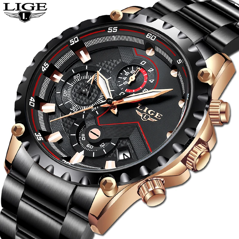 

LIGE Brand Men's Fashion Watches Men Sport NAVI FORCE Quartz Watch Man Creative Military Clock Wrist watches Relogio Masculino