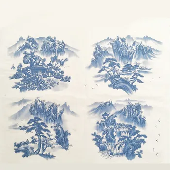 

Ceramic art Transfer paper underglaze blue and white porcelain Landscape decal paper High temperature ceramic underglaze decals