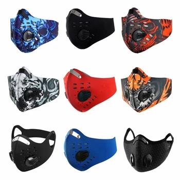 

Fast Ship Colorful Men Women Anti Pollution Face Mask Activated Carbon Filter for PM 2.5 Dust Proof Training Shield Mouth Masks