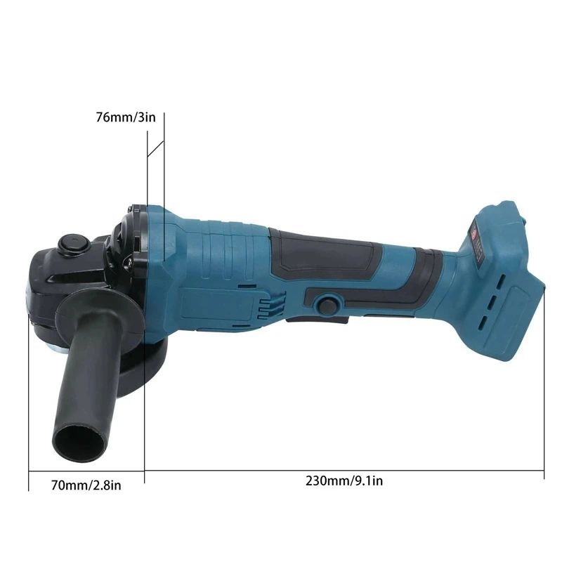 

125mm Electric Angle Grinder Power Tools 800W 18V Brushless Polisher Multi-function Polishing Machine Without Battery