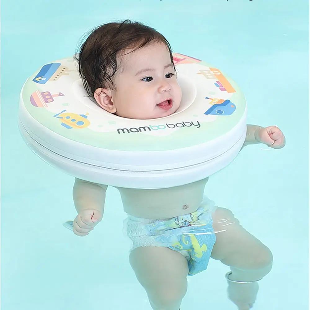 Mambobaby-flotador de cuello flotante no inflable para bebé, anillo de natación, entrenador de nado, juguetes de piscina de 0 a 12 meses