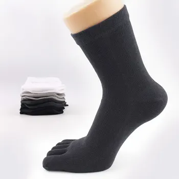 

Men's Breathable Cotton Toe Socks Pure Color Five Finger Socks Breathable Running Cycling Sports Socks